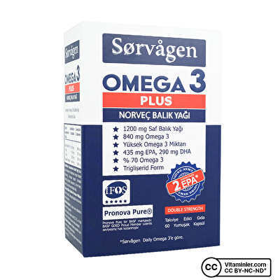 Sorvagen Omega 3 Plus 1200 Mg Balık Yağı 60 Kapsül