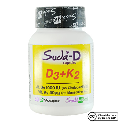 Suda D Vitamin D3 + K2 60 Kapsül