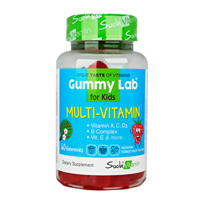 Suda Gummy Lab Multi-Vitamin For Kids 60 Çiğnenebilir Form