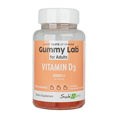 Suda Gummy Lab Vitamin D3 60 Çiğnenebilir Form