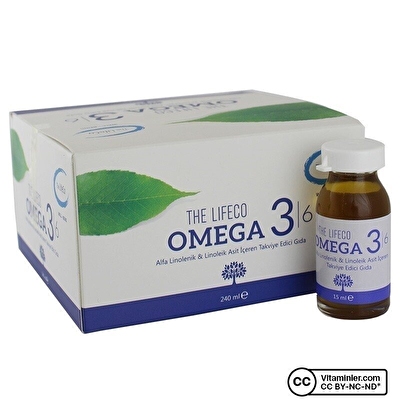 The Lifeco Omega 3 6 Bitkisel Yağ Karışımı 16 Flakon