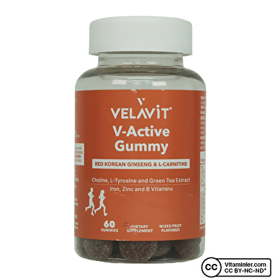 Velavit V-Active Gummy 60 Çiğnenebilir Form