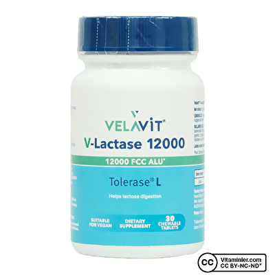 Velavit V-Lactase 12000 30 Çiğneme Tableti