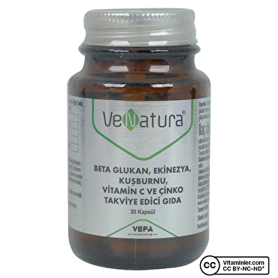 Venatura Beta Glukan, Ekinezya, Kuşburnu, Vitamin C ve Çinko 30 Kapsül
