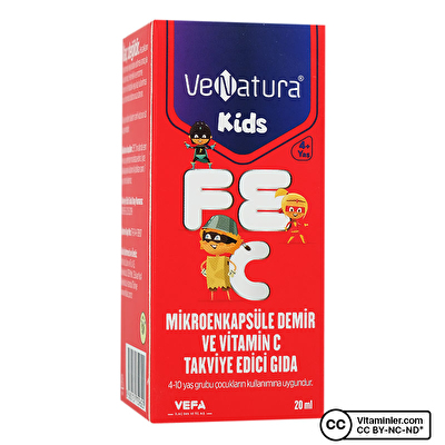 Venatura Kids Mikroenkapsüle Demir ve Vitamin C 20 mL