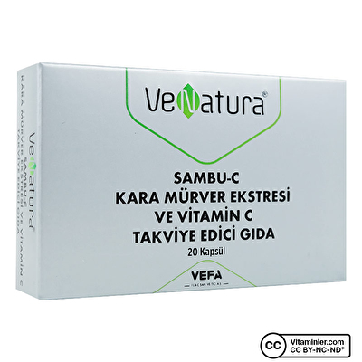 Venatura Sambu-C Kara Mürver Ekstresi ve C Vitamini 20 Kapsül