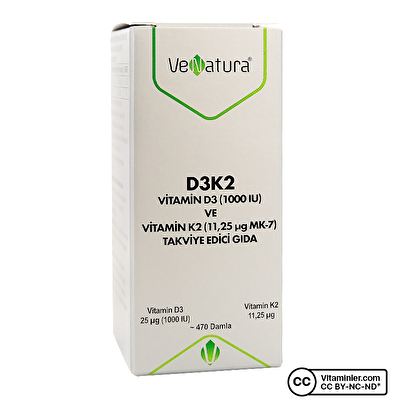 Venatura Vitamin D3 K2 ( 11,25 Mcg MK-7) Damla 20 mL