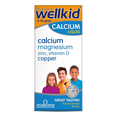 Vitabiotics Wellkid Calcium Liquid Şurup 150 mL Portakal