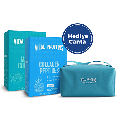 Vital Proteins Collagen Peptides 10 Saşe + Marine Collagen 10 Saşe