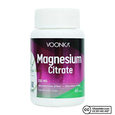 Voonka Magnesium Citrate 200 Mg 60 Tablet
