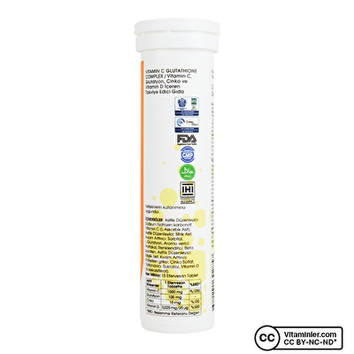 voonka vitamin c glutathione complex Voonka Vitamin C Glutathione Complex 15 Efervesan Tablet