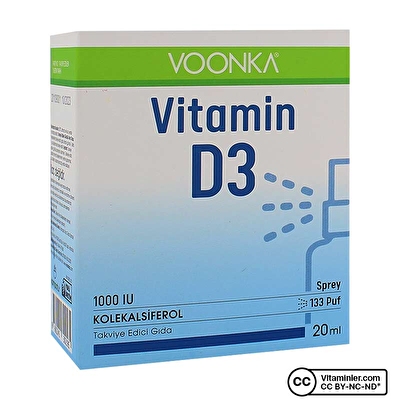 Voonka Vitamin D3 1000 IU Sprey 20 mL