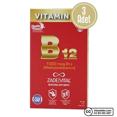 Zade Vital B12 Vitamini 30 Kapsül 3 Al 2 Öde