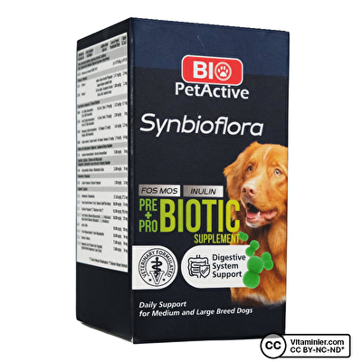 Bio PetActive Synbioflora Probiotic For Large Breed Dogs 60 Tablet -1