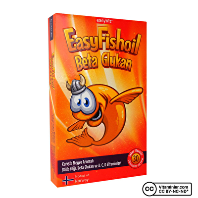 EasyVit EasyFishoil Beta Glukan 30 Çiğnenebilir Form - 1