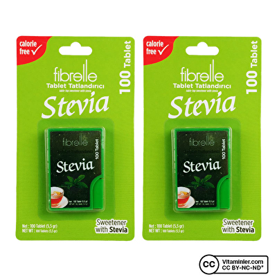 Fibrelle Stevialı Tatlandırıcı 100 Tablet 2 Adet - 1