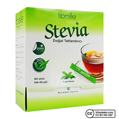 Fibrelle Ultra Stevialı Tatlandırıcı 80 Saşe x 0.5 Gr -1