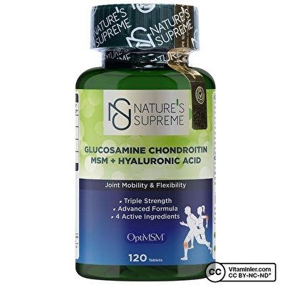 Nature's Supreme Glucosamine Chondroitin MSM + Hyaluronic Acid 120 Tablet -1