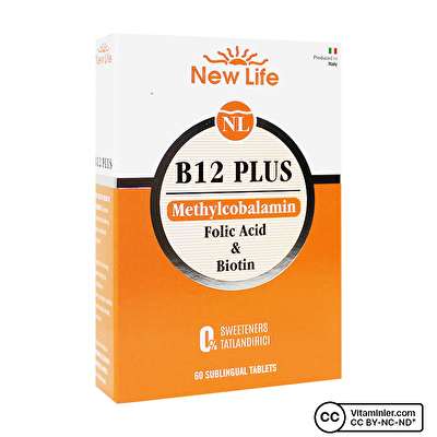 New Life B12 Plus 60 Dilaltı Tablet - 1