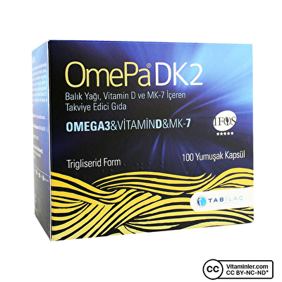 OmePa DK2 Omega 3 Vitamin D MK-7 100 Kapsül -1