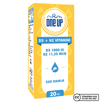 One Up D3 + K2 Vitamini 20 mL Damla -1