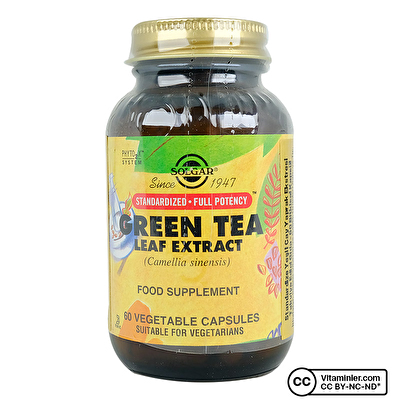 Solgar Green Tea Leaf Extract 60 Kapsül -1