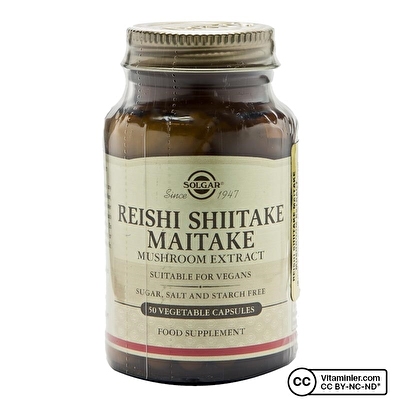 Solgar Reishi Shiitake Maitake Mushroom Extract 50 Kapsül - 1
