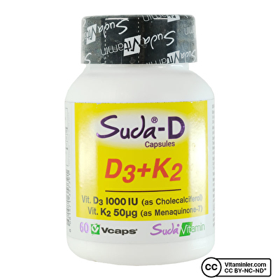 Suda D Vitamin D3 + K2 60 Kapsül - 1