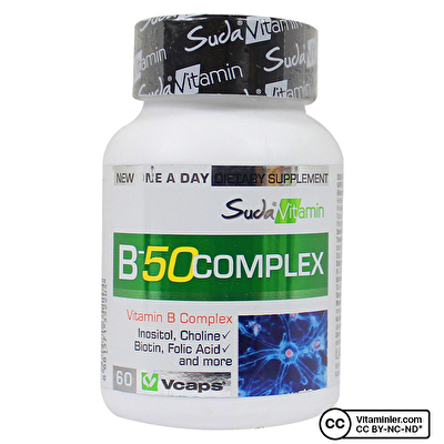 Suda Vitamin B 50 Complex 60 Kapsül - 1