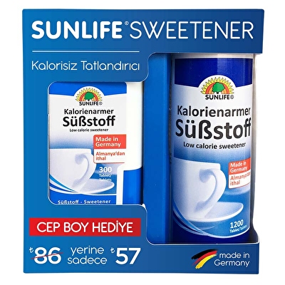 Sunlife Substoff Tatlandırıcı 1200 Tablet + Cep Boy Hediyeli -1