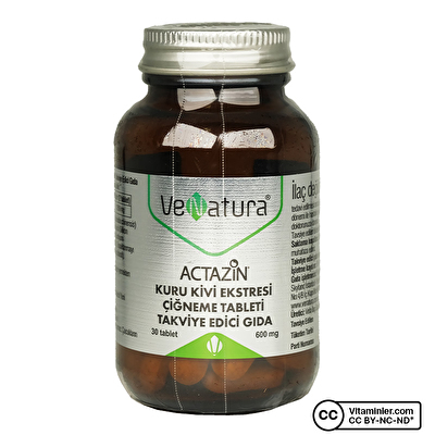 VeNatura Actazin Kuru Kivi Ektresi 30 Çiğneme Tableti -1