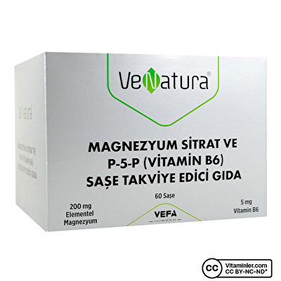 Venatura Magnezyum Sitrat ve P-5-P (Vitamin B6) 60 Saşe - 1