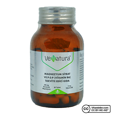 Venatura Magnezyum Sitrat ve P-5-P (Vitamin B6) 60 Tablet - 1