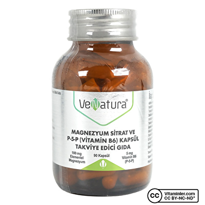 Venatura Magnezyum Sitrat ve P-5-P (Vitamin B6) 90 Kapsül - 1