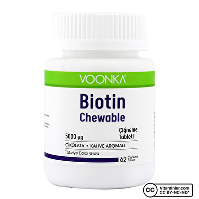 Voonka Biotin 5000 Mcg 62 Çiğneme Tableti -1