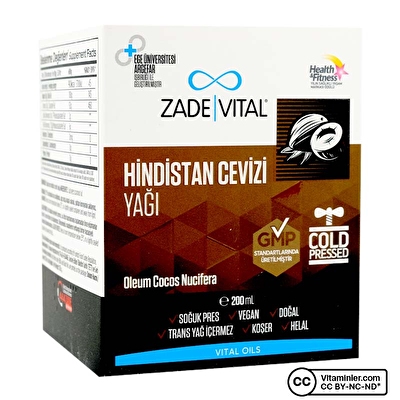 Zade Vital Hindistan Cevizi Yağı 200 mL - 1